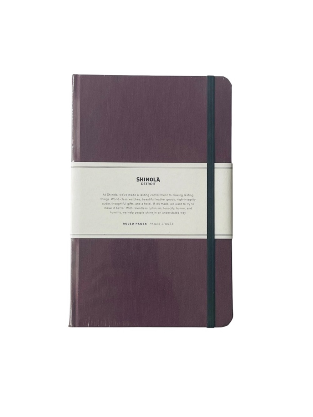 NEW Shinola Detroit Hard Lined Ruled Pages 5.25" x 8.25" Journal Burgundy